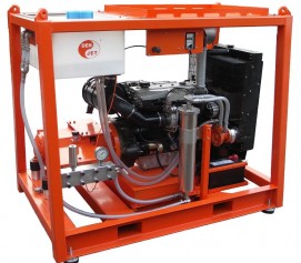 واترجت دیزلی 2500 بار فشارقوی جهت شستشو و رسوب زدایی صنعتی مدل CD-160 ساخت دن جت دانمارک